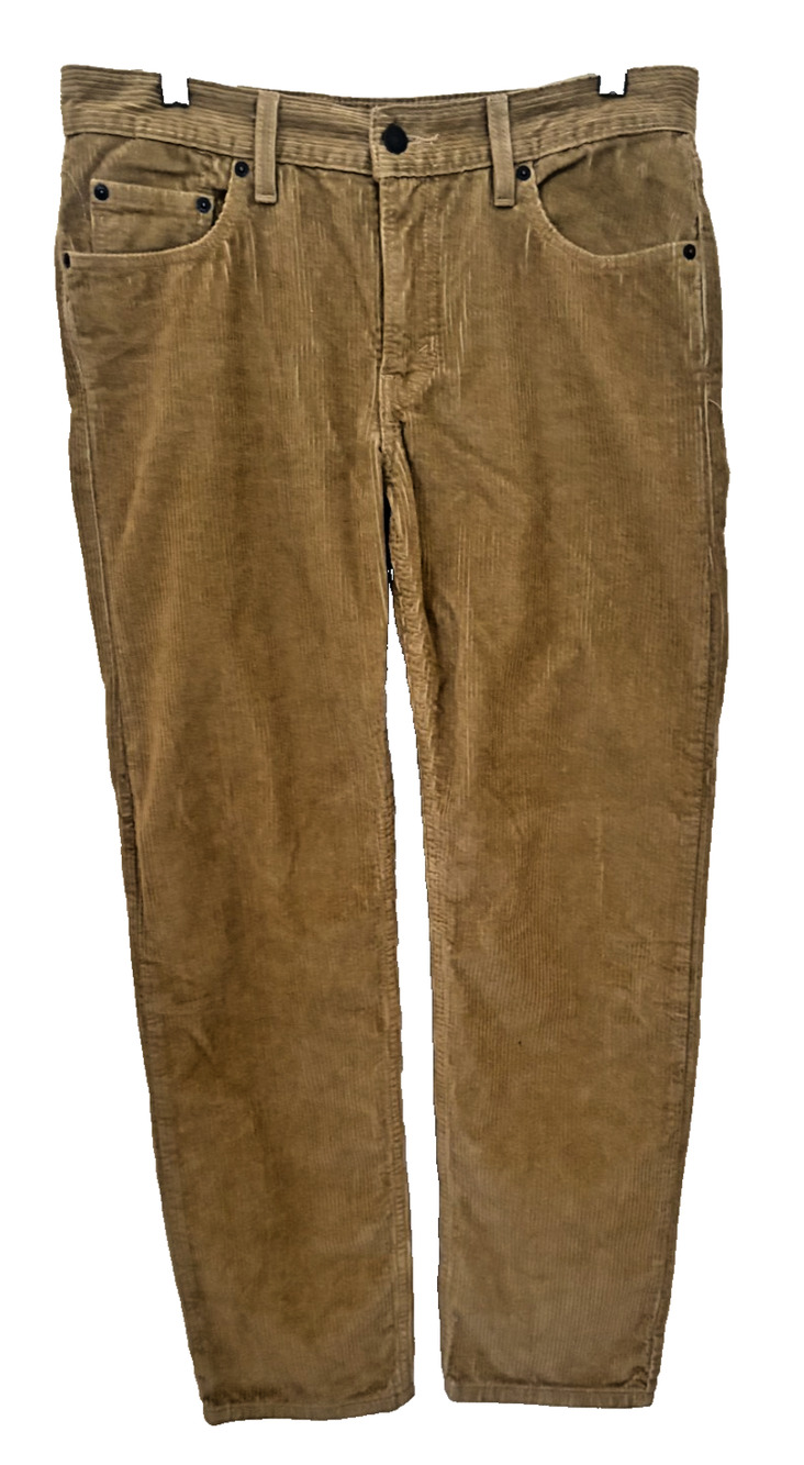 Levis Pants Womens 29x30 Brown Corduroy Chino Skinny Leg Stretch Casual Classic